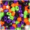 BeadTin Halloween Opaque Mix 13mm Star Plastic Pony Beads (250pcs)